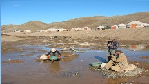 Vyschnute mongolske jazero